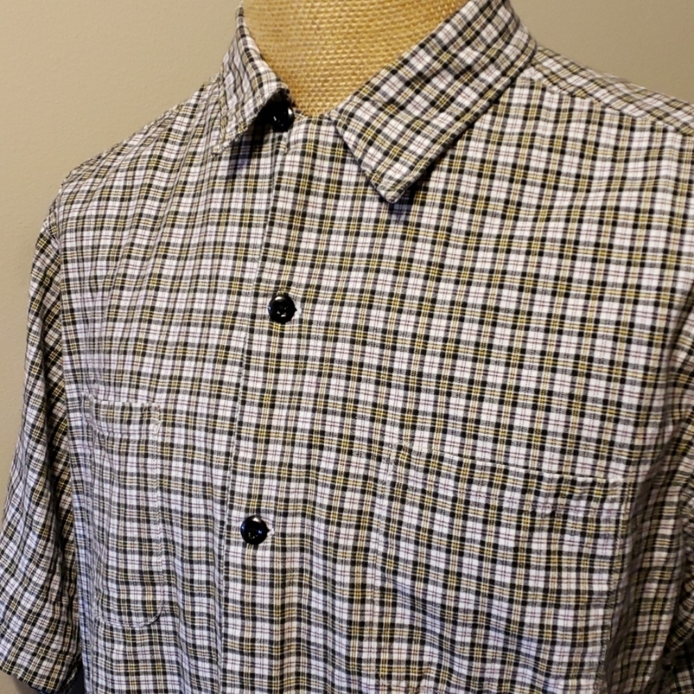 Ralph Lauren jean co. Yellow black plaid shirt